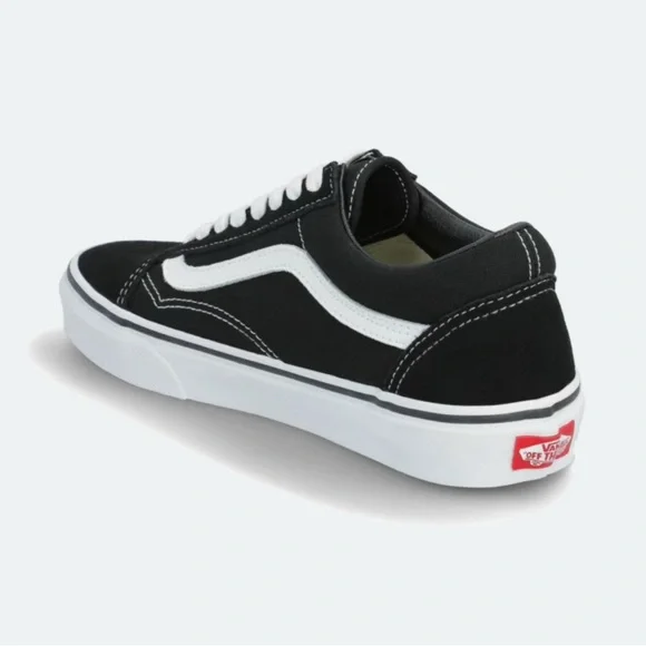 Vans Woman’s New Skool Black and White Sneakers - Picture 2 of 3